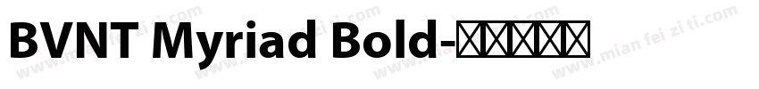 BVNT Myriad Bold字体转换